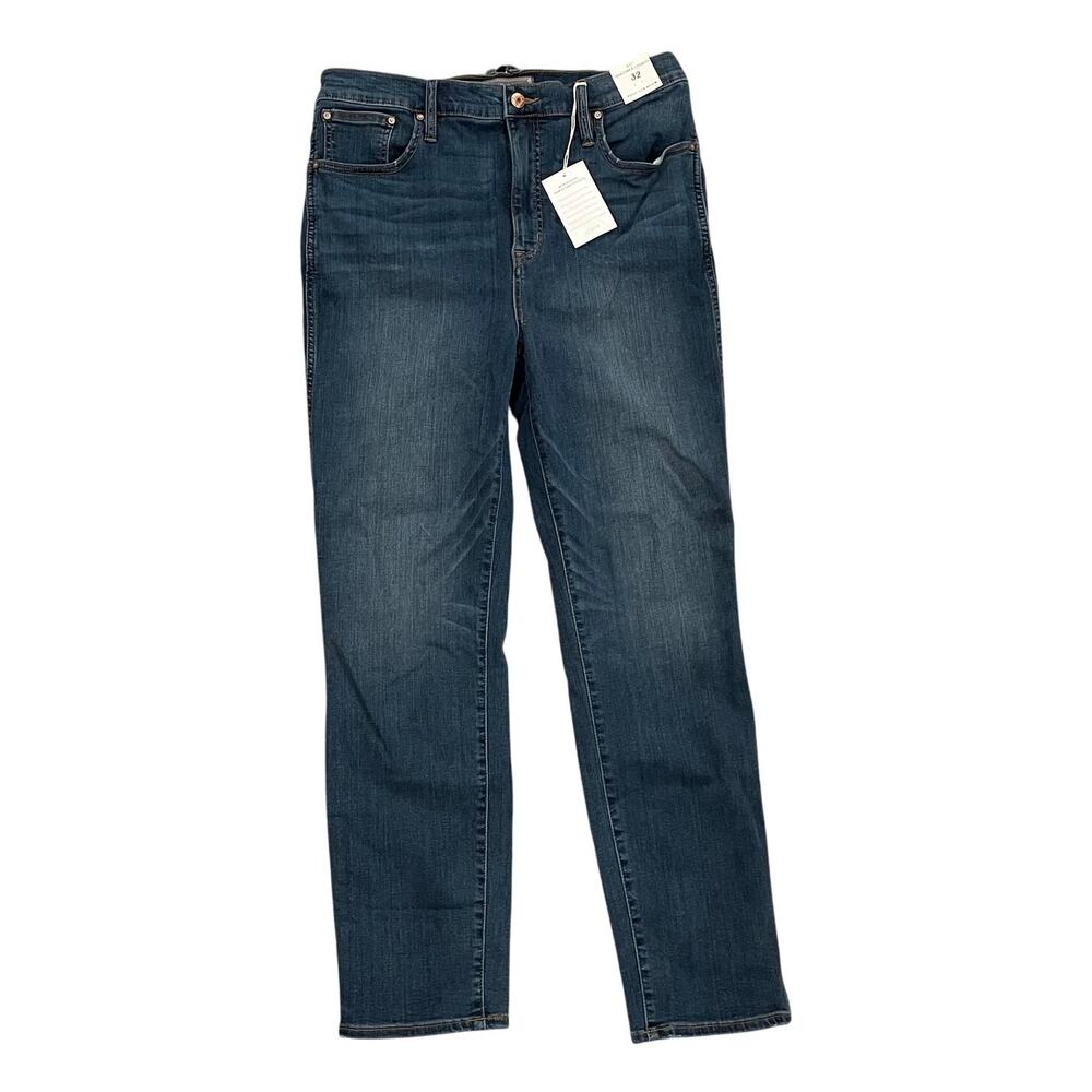 New J.Crew Point Sur Hightower Straight Jean in Vivid Indigo Wash, Size 32